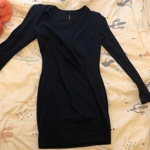 LuLu long sleeve  dress with shoulder pads